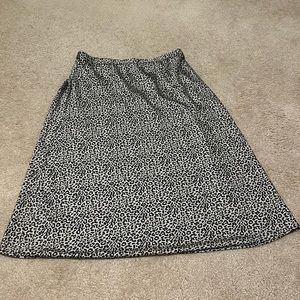 J. Crew Leopard Satin Midi Slip Skirt - Large